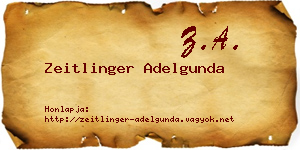 Zeitlinger Adelgunda névjegykártya